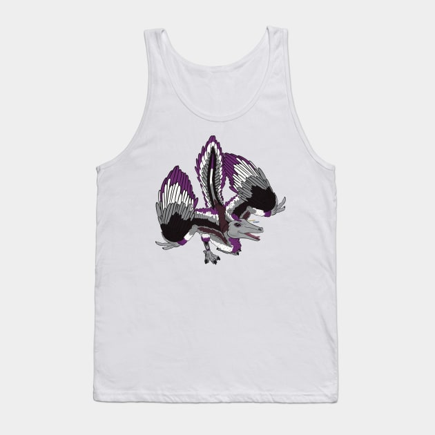 Asexuaeopteryx - Asexual Pride Archaeopteryx Tank Top by tygerwolfe